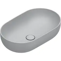 Catalano Sfera Opzetwastafel 60x37cm Ovaal - Mat Cemento - Keramiek - 8059015194817 - Wastafels, Opzetwastafels
