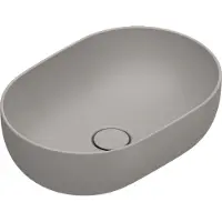 Catalano Sfera Opzetwastafel 50x35cm Ovaal - Mat Tortora - Keramiek - 8059015194961 - Wastafels, Opzetwastafels