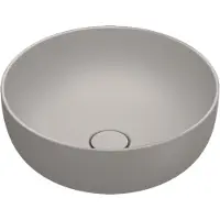 Catalano Sfera Opzetwastafel 42x16cm Rond - Mat Tortora - Keramiek - 8059015195142 - Wastafels, Opzetwastafels