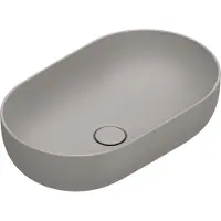 Catalano Sfera Opzetwastafel 60x37cm Ovaal - Mat Tortora - Keramiek - 8059015194879 - Wastafels, Opzetwastafels