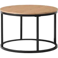 Pascal Morabito Uitschuifbare salontafeltjes van mdf, gehard glas en zwart metaal - Transparant en naturel - REMINA