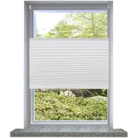 vidaXL Store plissé 50x125 cm Blanc 240590