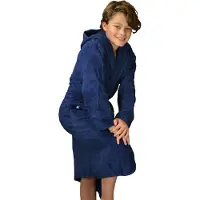 Artg Boyzz & Girlzz - Kinder Badjas met Capuchon - Donkerblauw - Maat 140/152