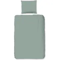 Good Morning dekbedovertrek uni - groen - flanel - 140x220