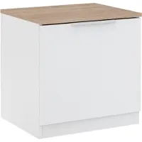 Vicco Betti Nachtkastje – 50 x 50 cm met 1 deur Wit/Sonoma