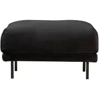 Bronx71 Hocker Denver velvet zwart.