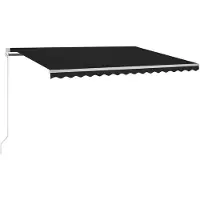 vidaXL Luifel automatisch met LED en windsensor 300x250 cm antraciet