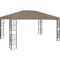 vidaXL Prieel 4x3 m taupe