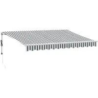 vidaXL Luifel automatisch uittrekbaar LED 350x250 cm antraciet en wit