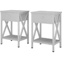 Vicco Keno Nachtkastje – Set van 2 Wit