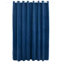 vidaXL Gordijn verduisterend met ringen 290x245 cm fluweel blauw