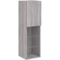 vidaXL Tv-meubel met LED-verlichting 30,5x30x102 cm grijs sonoma eiken