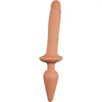 Strap-On-Me Switch Realistic L - 2-in-1 siliconen dildo (huidkleur)