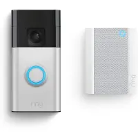Ring Battery Video Doorbell Nikkel + Chime