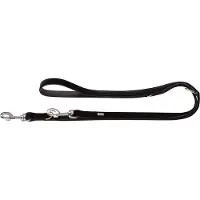 Hunter Hondenriem Softie Stone kunstleer verstelbaar 15 mm 100 - 200 cm zwart