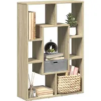 vidaXL Boekenkast 63x20x90 cm bewerkt hout sonoma eikenkleurig