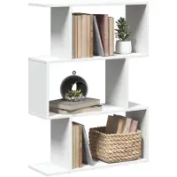 vidaXL Kamerverdeler Boekenkast 3-laags Wit 70x24x97 cm Bewerkt Hout