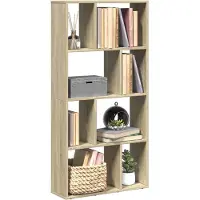 vidaXL Boekenkast 60x20x120,5 cm bewerkt hout sonoma eikenkleurig