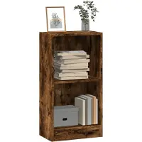 vidaXL Boekenkast 40x24x76 cm bewerkt hout gerookt eikenkleurig