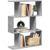 vidaXL Kamerscherm / boekenkast 3-laags 70x24x97 cm hout betongrijs