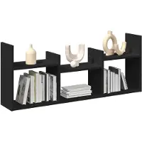 vidaXL Wandkast 100x18x40 cm bewerkt hout zwart