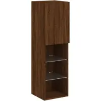 vidaXL Tv-meubel met LED-verlichting 30,5x30x102 cm bruin eikenkleur
