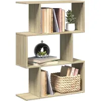 vidaXL Kamerscherm / boekenkast 3-laags 70x24x97 cm hout sonoma eiken