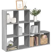 vidaXL Kamerscherm / boekenkast 137,5x29x103,5 cm hout grijs sonoma