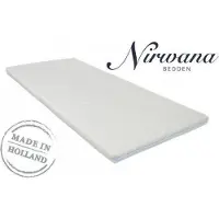 Nirwana bedden 140x220 Premium Witte Tijk + Rits (Topper)