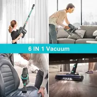 YISORA Steelstofzuiger - 6-in-1 Steelstofzuiger - Lichtgewicht - Draadloze stofzuiger voor Auto en Trap - Stofzuiger voor dierenhaar, laminaat, tegel en tapijt
