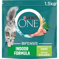 Purina 2x ONE Indoor - Kattenvoer - Kalkoen & Volkoren Granen -1.5kg