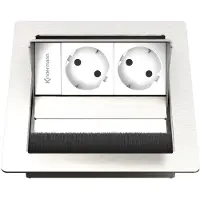 Kindermann CablePort standard² - 2x Stroom - Roestvrijstaal