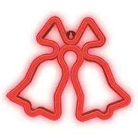 Forever Light Avizar, LED neonlamp, kerstklokjes tafellamp, USB-A aansluiting, rood