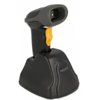 DeLOCK 2.4 GHz Barcode Scanner 1D and 2D with charging station - 5 Languages