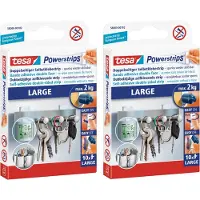 TESA Dubbelzijdige bevestigings kleefstrip - Wit - 20 stuks - Large - Bevestigings/dubbelzijdig tape - Klussen en doe het zelf artikelen - Hobby & klus artikelen
