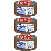TESA Verpakkingstape - 3x - bruin - sterk - 66 m x 50 mm