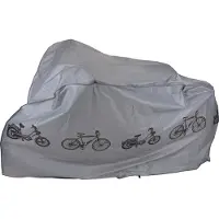 Dunlop Fiets beschermhoes - 3x - 180 x 100 cm - grijs - waterafstotend - uv-bestendig - fietshoes - afdekhoes - regenhoes