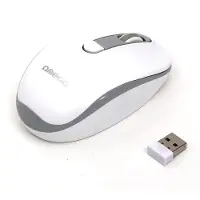 Omega - Draadloze Muis - 1000-1200-1600 DPI - Tot 10 Meter Bereik - Compacte Muis - Wit/Grijs