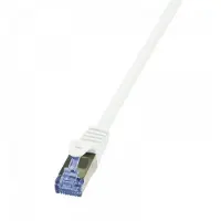Logilink CQ4111S RJ45 Netwerkkabel, patchkabel CAT 6A S/FTP 20.00 m Wit Vergulde steekcontacten, Vlambestendig, Snagless 1 stuk(s)