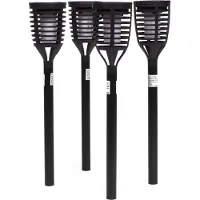 Benson Tuinfakkels - 8x stuks - solar - vlameffect - 41 cm - op zonne-energie - Prikspots tuinverlichting