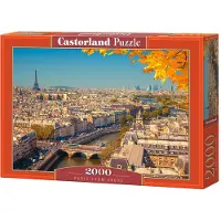 Castorland Paris from Above – Puzzel – 2000 stukjes – Satijnen afwerking – Perfecte pasvorm – Europese kwaliteit
