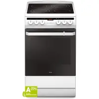 Amica SHC 5874 W Vrijstaand fornuis Keramisch A Zwart, Wit