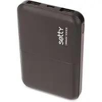 Setty 5000mAh Powerbank mit 2x 1A USB Anschlüssen