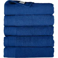 The One Towelling Hotelkwaliteit Handdoeken Set - 5 Stuks - 50 x 100 cm - 450 g/m2 - 100% Katoen - Zacht en Absorberend - Koningsblauw