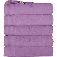 The One Towelling Classic Handdoeken - 70 x 140 cm - 5 Stuks - Voordeelverpakking - Hotelkwaliteit - 100% Gekamd katoen - Paars
