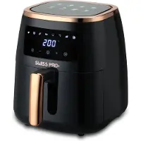 Swiss Pro+ Airfryer SP-AF6.5L.BG airfryer XXXL - Intelligente Heteluchtfriteuse Digitaal- 6.5 L - XXXL 1500W Black/rose gold