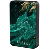 Burga Magnetic Powerbank 5.000 mAh - Geschikt voor MagSafe en Qi2 - Emerald Pool / Gunmetal
