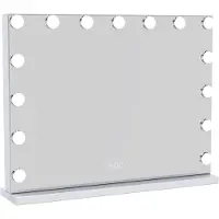 Uniq XL Hollywood-spiegel met 15 LED-lampen en Touch-functie Make-up spiegels Weiß