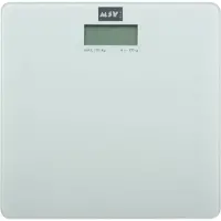 Spirella MSV Personen weegschaal - ivoor wit - glas - 30 x 30 cm - digitaal - Weegschalen