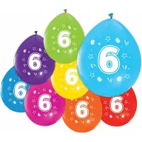 We Fiesta 16 Ballonnen 12″ 2 Zijdig bedrukt 6 jaar - Versiering Slinger Feestdecoratie Decoratie Verjaardag Jubileum Ballon Feest
